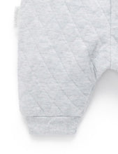 Load image into Gallery viewer, Quilted Track Pants Pale Grey Melange
