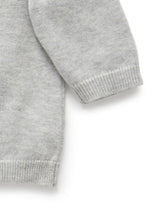 Organic Cotton Basic Cardi Pale Grey Melange