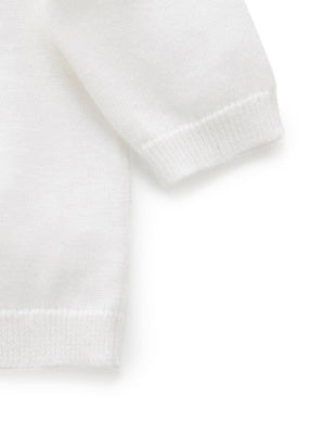 Organic Cotton Basic Cardi White