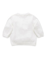 Organic Cotton Basic Cardi White