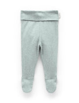 Essentials Pointelle Footed Leggings Fern Melange