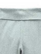 Essentials Pointelle Footed Leggings Fern Melange