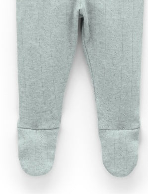 Essentials Pointelle Footed Leggings Fern Melange