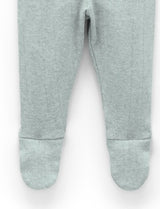 Essentials Pointelle Footed Leggings Fern Melange