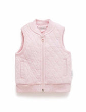 Load image into Gallery viewer, Quilted Vest Soft Pink Melange
