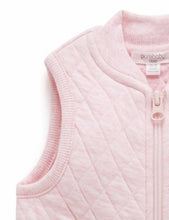 Load image into Gallery viewer, Quilted Vest Soft Pink Melange
