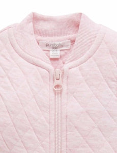 Quilted Vest Soft Pink Melange