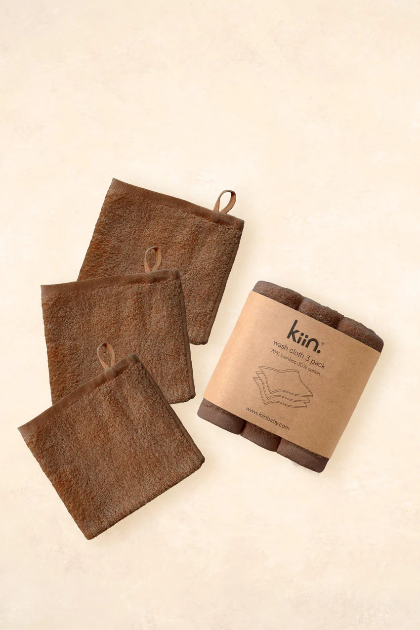 Wash Cloth 3 Pack - Chocolate