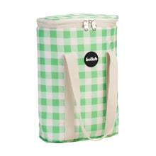 Load image into Gallery viewer, Holiday Wine Cooler Bag Kelly Green Check
