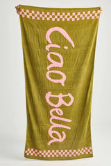 Ciao Bella Beach Towel Green