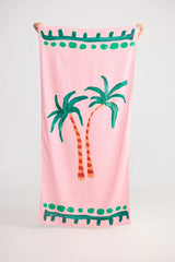 Two Palms Beach Towel Pink