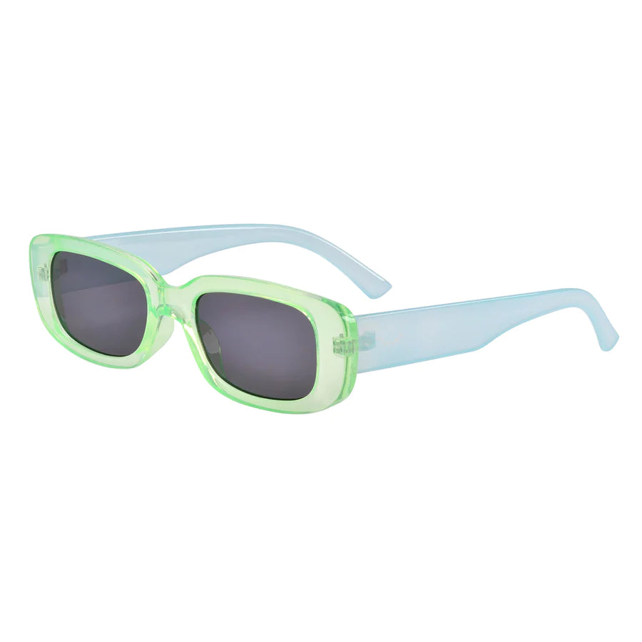 Lime Green / Blue Sunglasses