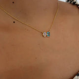 Skylar Necklace - Moonstone/Blue Topaz