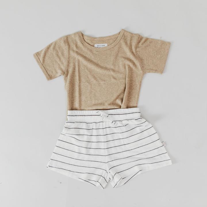 T-shirt Basic Bamboo Luxe Linen Jersey - Chai