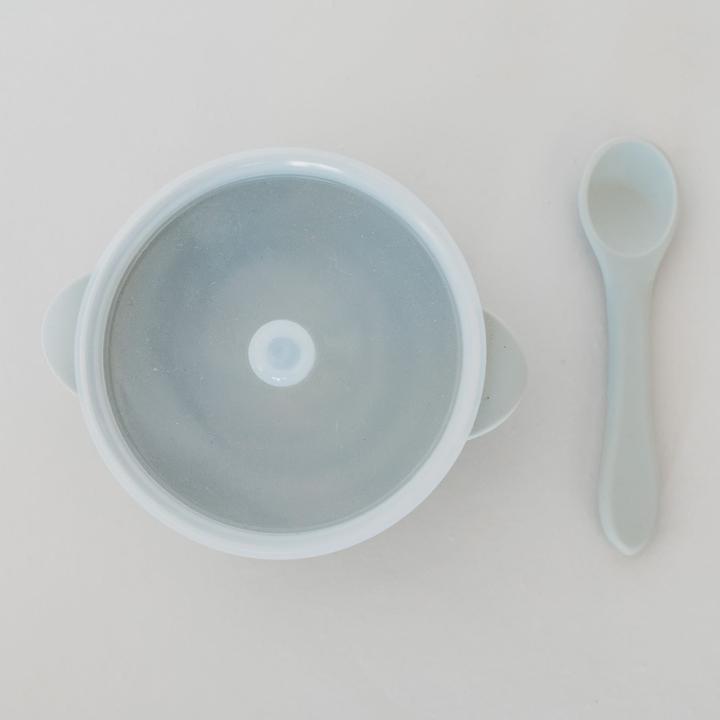 Silicone Bowl with Lid and Spoon - Storm
