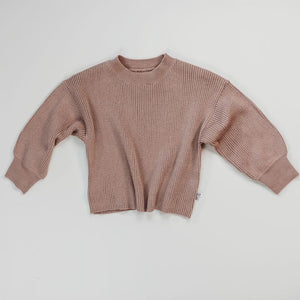 Rib Knit Sweater Organic Cotton Blend Sirocco