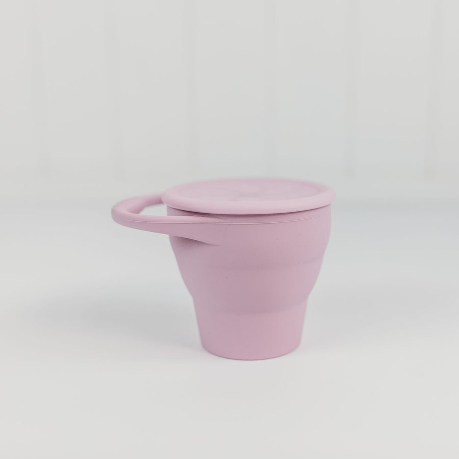 Silicone Snack Cup with Lid -Collapsible - Lilac