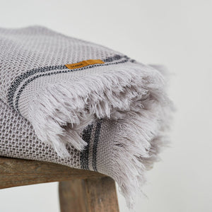 Nurture Cotton Hand Towel in Pale Grey