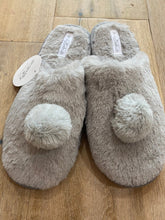 Load image into Gallery viewer, Slippers Grey Pompom
