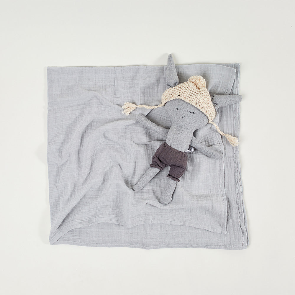 Light Blanket Baby Muslin Grey