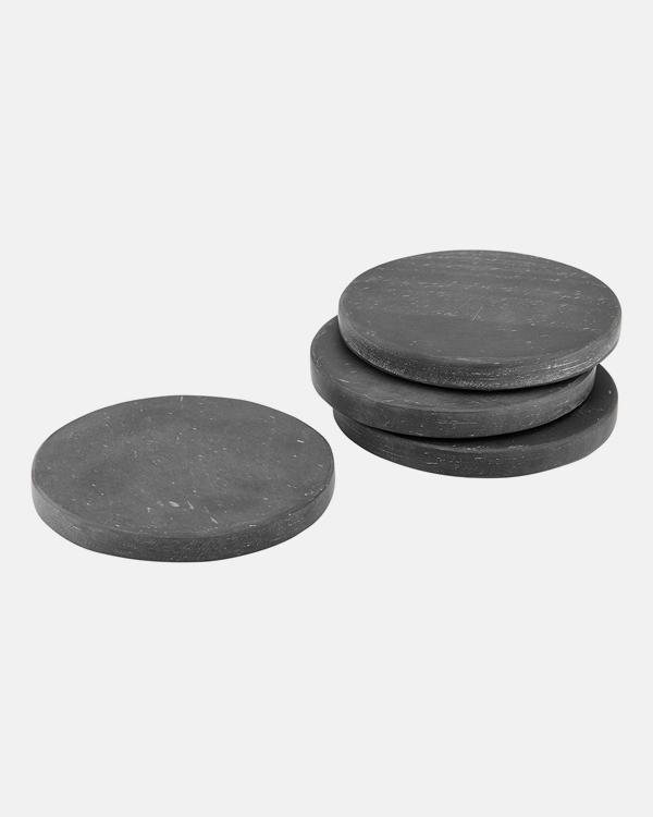 Buckley Black 4pk Coasters