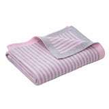 CooCoo Reversible Cotton Knitted Blanket Pink
