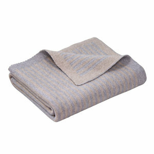 CooCoo Reversible Cotton Knitted Blanket Grey