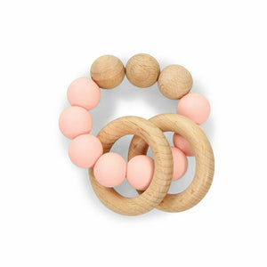 Jerry Beech Wood/Silicone Teether Available in 6 Colours