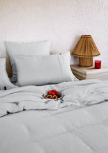 Load image into Gallery viewer, Soft Grey Linen Euro Pillowcase
