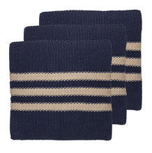 Load image into Gallery viewer, Eco Knitted Indigo 3pk Dishcloth
