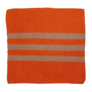 Eco Knitted Orange 3pk Dishcloth