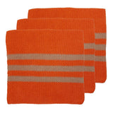 Eco Knitted Orange 3pk Dishcloth