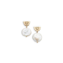 Load image into Gallery viewer, Lotus Pearl Earrings
