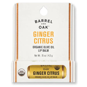 Barrel & Oak Olive Oil Lip Balm - Ginger Citrus
