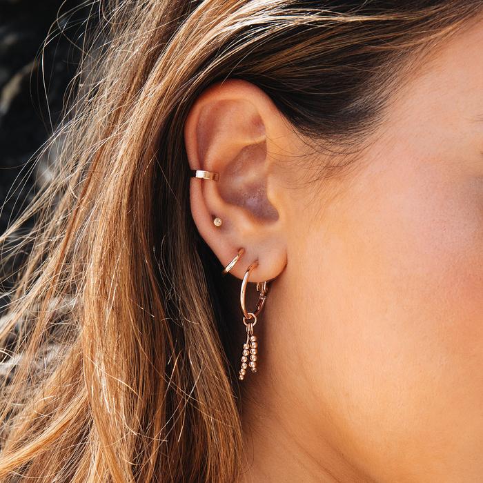 Tropic Charm Hoops - Rose Gold