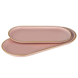 Asteria Pink 2pk Oblong Tray Set
