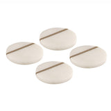 Emerson White Round 4pk Coaster