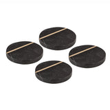 Emerson Black Round 4pk Coaster