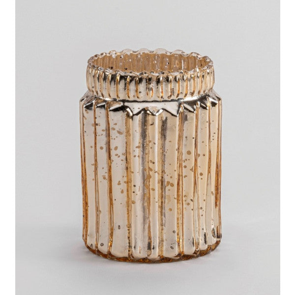 Glass Vase Cuffed Edge Champagne