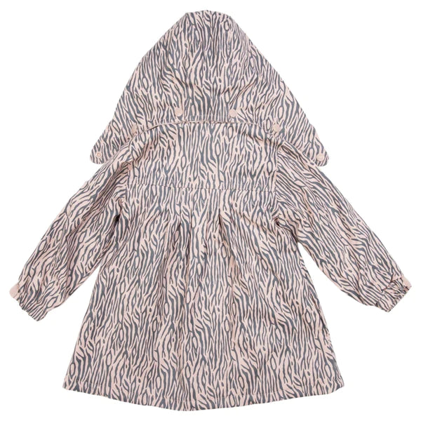 Tiger Stripes Raincoat - Dusty Pink