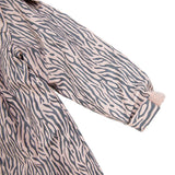 Tiger Stripes Raincoat - Dusty Pink