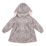 Tiger Stripes Raincoat - Dusty Pink