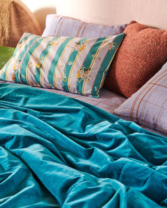 Floral Stripe Organic Cotton Pillowcases 2P
