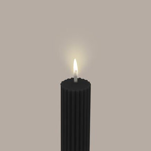 Column Pillar Candles Duo - Black