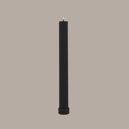Column Pillar Candles Duo - Black