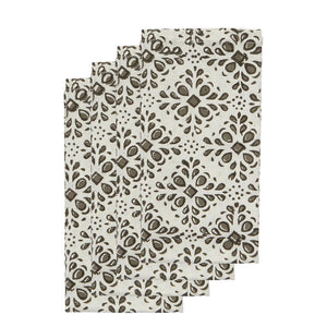 Cyra Lace Print Cotton Napkin Set of 4