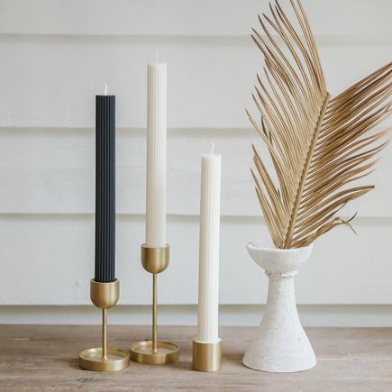Column Pillar Candles Duo - Black