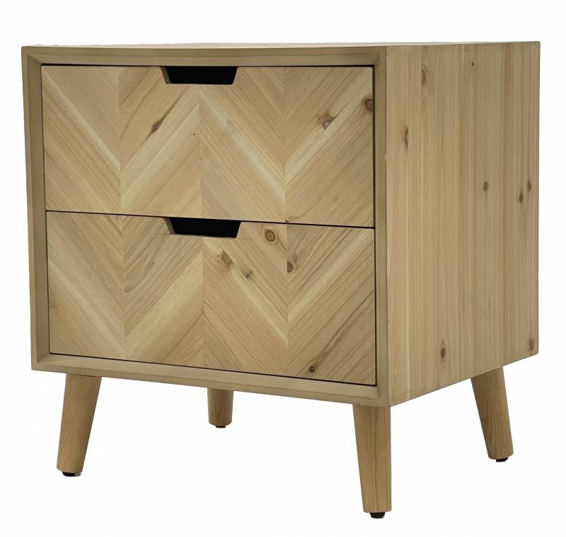 Chevron Bedside Table