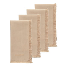 Load image into Gallery viewer, Fray Set of 4 Napkins Apricot

