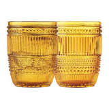 Groove Set of 4 Tumblers Amber